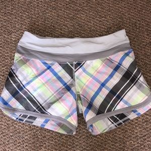 Lulu Lemon Plaid Speed Shorts *2 Way Stretch
